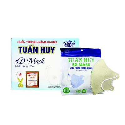 Khẩu Trang 5D Mask Tuấn Huy Be Thùng 100 Cái